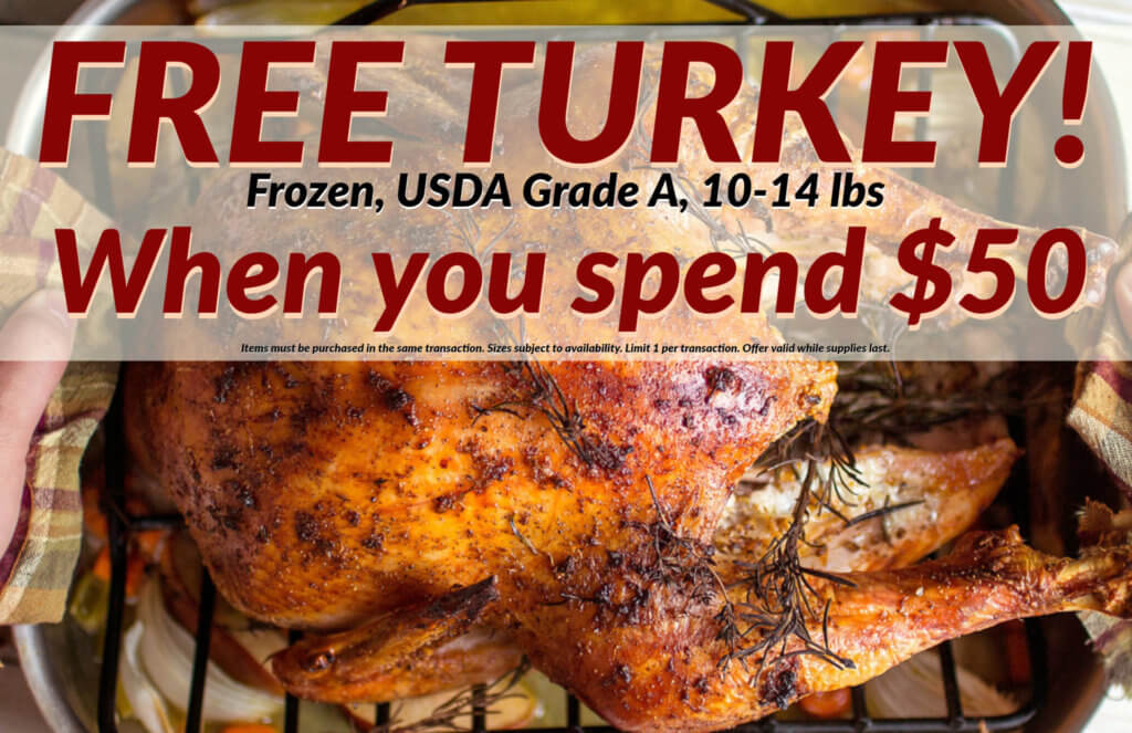 Free turkey with $50 purchase at GreenLeaf Market St. Louis