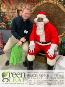 Steve Roberts GreenLeaf Market Store Director with Santa